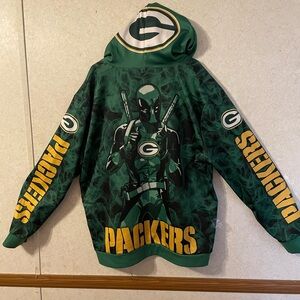 Iconic Green Bay Packers Zip Up light jacket 2X
